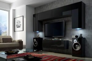 Meblościanka CONCEPT 2 połysk czarny