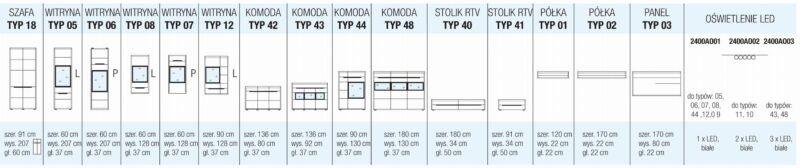 Półka wisząca HEKTOR dłuższa TYP02 biały laminat+ biały polysk + membrana - obrazek 3