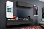 Meblościanka CONCEPT 12 połysk czarny + biały